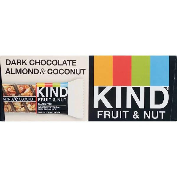 Kind Fruit & Nut Bar Dark Chocolate almond Coconut 12 Bars