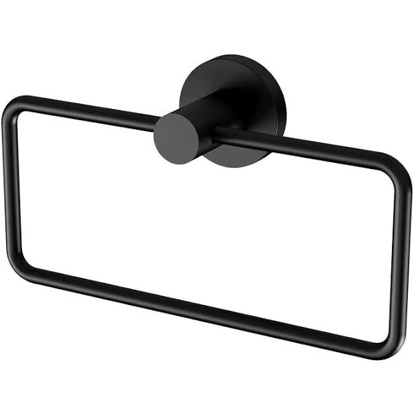 Phoenix Radii Hand Towel Holder Round Plate - Matte Black