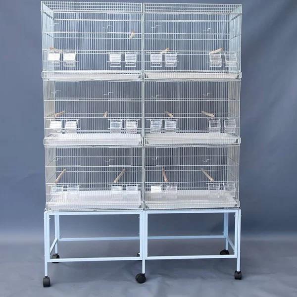 6xBreeding Bird Cages On Stand For Canary Parakeet Budgie Cockatiel