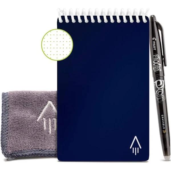 Rocketbook Mini Reusable Pocket Sized Notebook Midnight Blue+ Pen & Cloth