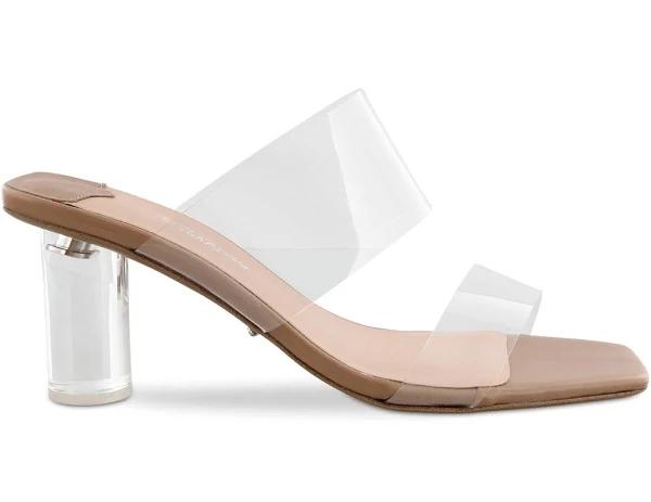 Tony Bianco Sabelle Clear Vynalite/Skin Capretto Heels Beige 7