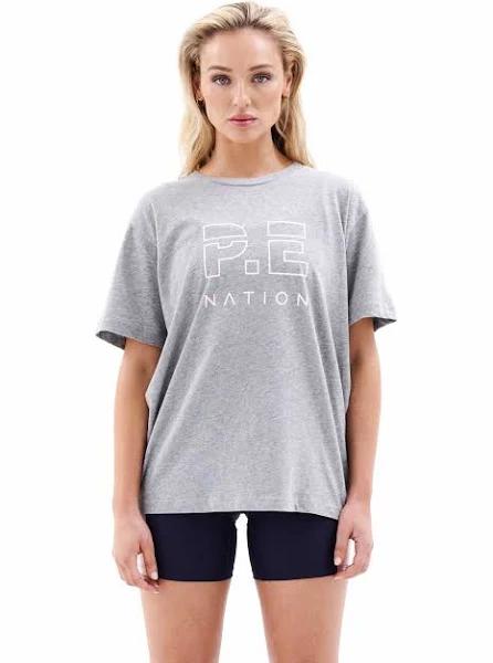 Official P.E Nation Heads Up Tee in Grey Marle at ShoeGrab M