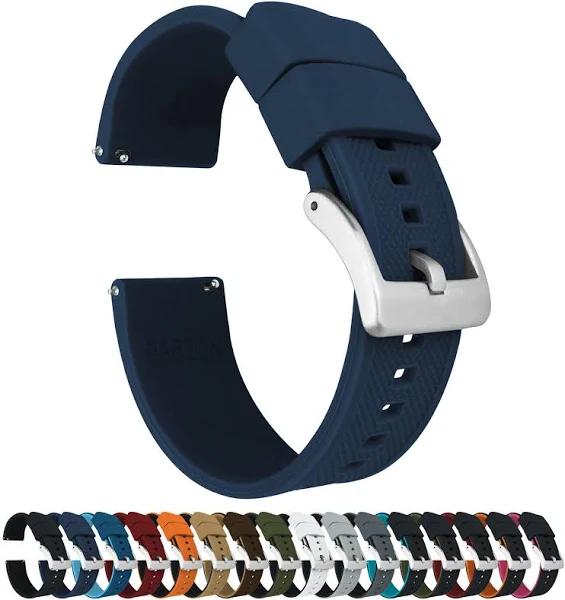 Silicone Watch Band / Strap Navy Blue | Elite Silicone | Barton