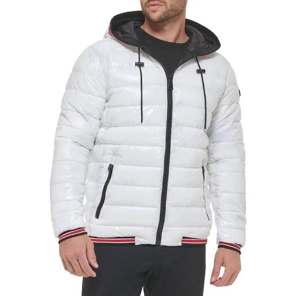 Calvin Klein Hooded Shiny Puffer Jackets, Winter Coats For Men