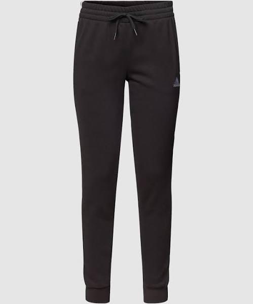 adidas-Essentials Fleece 3-Stripes Pants-Women-Black / White-S