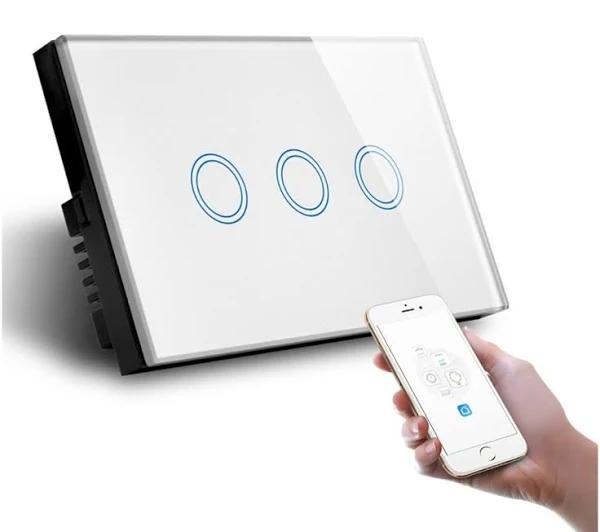 Smart Zigbee White Three Gang Wall Switch