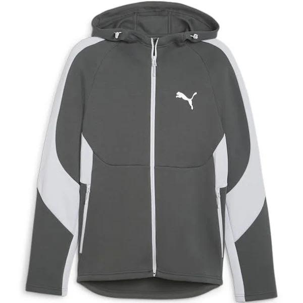 Evostripe Men's Full-Zip Hoodie in Mineral Gray, Size 2XL, Polyester/cotton by Puma