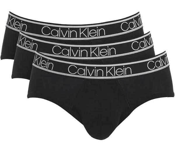 Calvin Klein Men's Bamboo Comfort Hip Briefs 3-Pack - Black