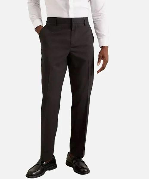 Burton Mens Essential Tailored Suit Trousers Charcoal 32L Recycled Polyester Viscose Elastane Mens Trousers