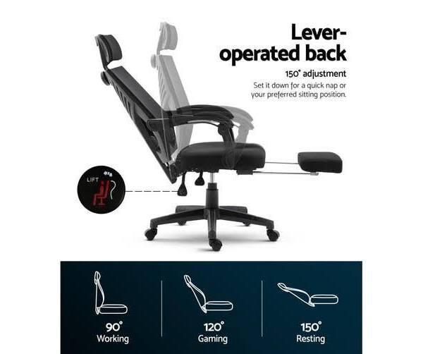 Gaming Office Chair Computer Desk Chair Home Work Recliner Black