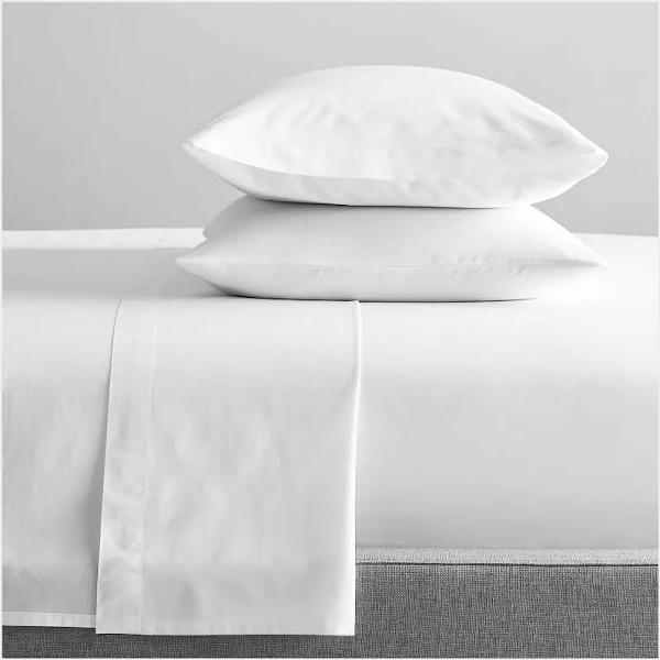 Renee Taylor 300 Thread Count 100% Organic Cotton Sheet Set-White-King