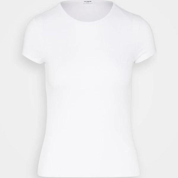 Cotton On - Women's White Basic T-shirts - The One Organic Rib Crew Short Sleeve Tee - Size XXS at The Iconic