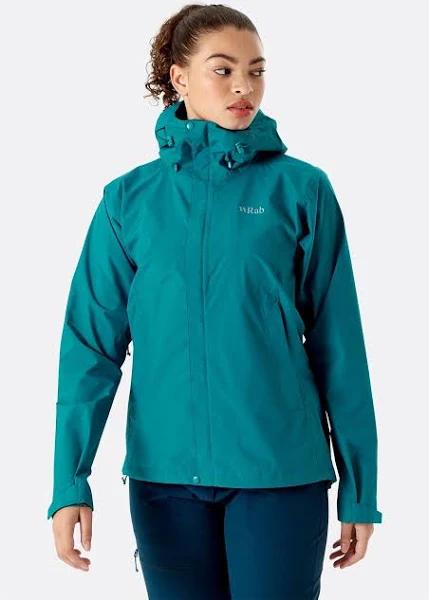 Rab - Downpour Eco Women's Waterproof Jacket - Blue - EU XXS