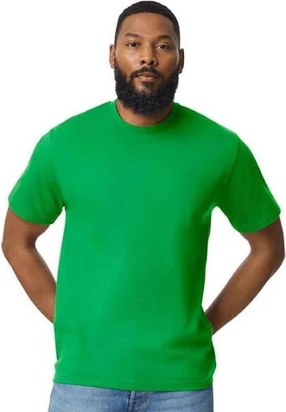 Gildan Mens Midweight Soft Touch T-Shirt Irish Green 3XL Ringspun Cotton Mens T-Shirt