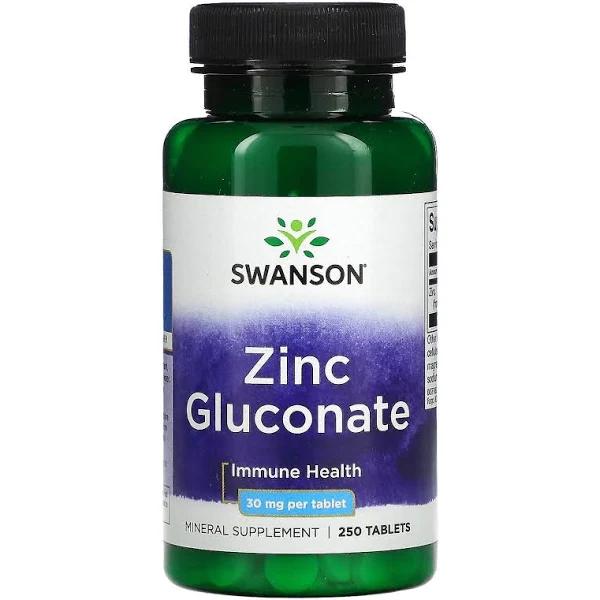 Swanson Zinc Gluconate 30 MG 250 Tablets