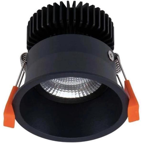 Domus Lighting DEEP-10 Round Deepset 10W Recessed Dimmable LED IP40 Downlight - Black 3000K