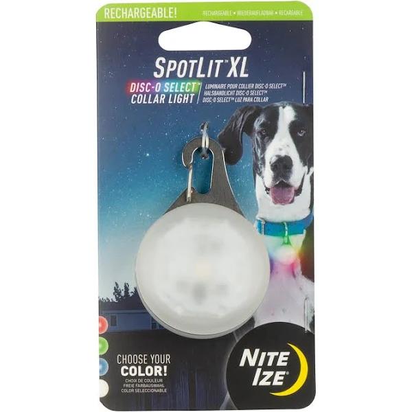 Nite Ize SpotLit XL Rechargeable LED Dog Collar Light - Disc-O Select - One Size