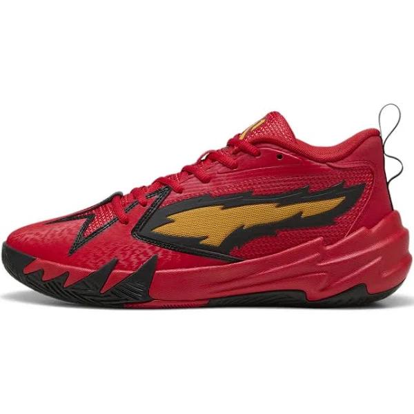 Scoot Zeros Retro Portland Unisex Basketball Shoes in for All Time Red/Yellow Sizzle, Size 6, Synthetic by Puma