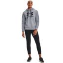 Under Armour Rival Logo Hoodie Grey Black Women - XL