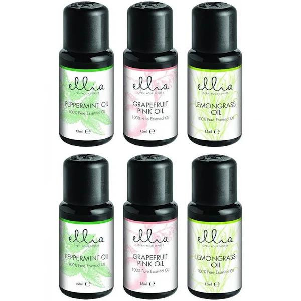 Ellia Essential Oils Triple Pack 15ml - Grapefruit/Lemongrass/Peppermint