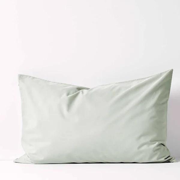 Aura Home Organic Cotton Quilt Cover in Green Standard Pillowcase