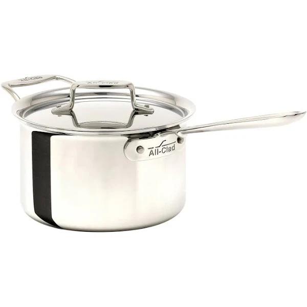 All Clad D5 Polished Induction Stainless Steel Saucepan 3.7L + Lid