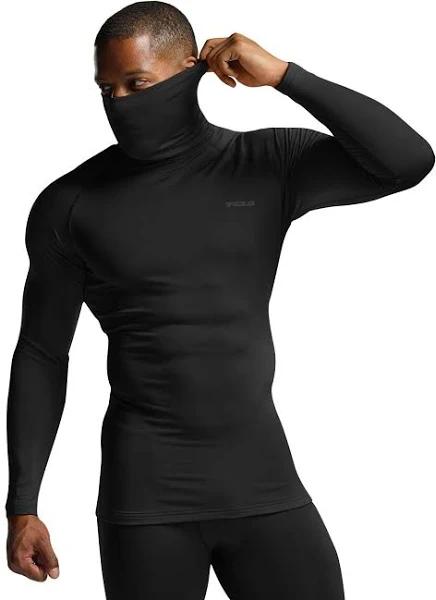 TSLA Men's Thermal Long Sleeve Compression Shirts, Mock/Turtleneck Winter Sports Running Base Layer Top