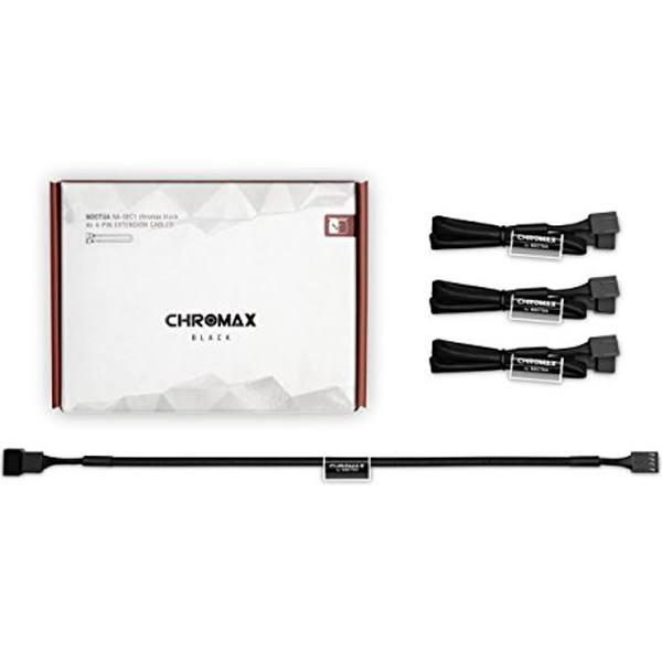 Noctua Black NA-SEC1 chromax.black 30cm 4pin PWM Power Extension Cables (4 Pack)