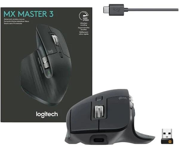 Logitech MX Master 3 Advanced Wireless Laser Mouse 910-005647 Black