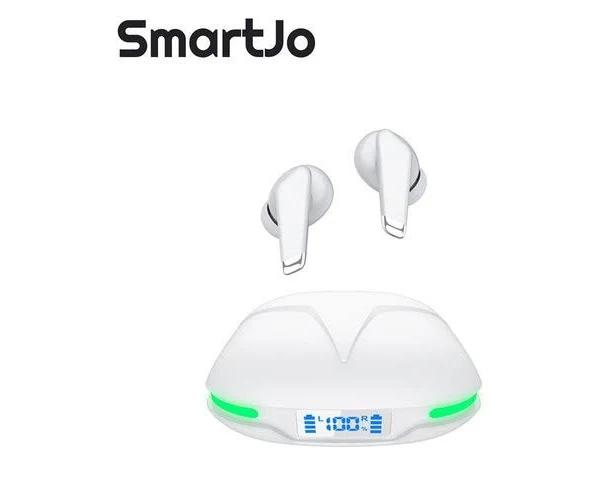 SmartJo Gaming Tws Bluetooth Earphones True Wireless Stereo Earbuds Bluetooth 5.2 - White