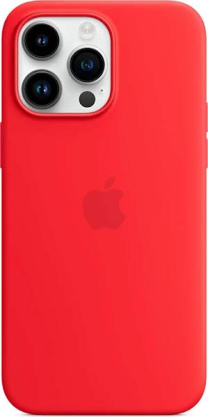 Apple - iPhone 14 Pro Max Silicone Case with MagSafe - Red