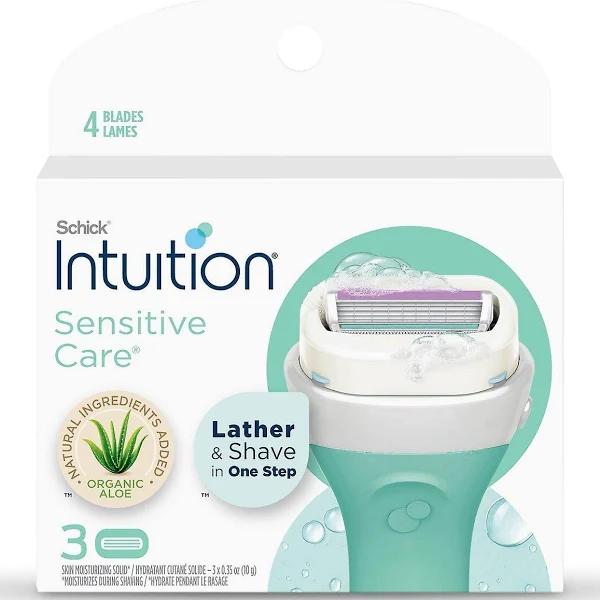 Schick Intuition Naturals Sensitive Care Razor Cartridges, 3 ea