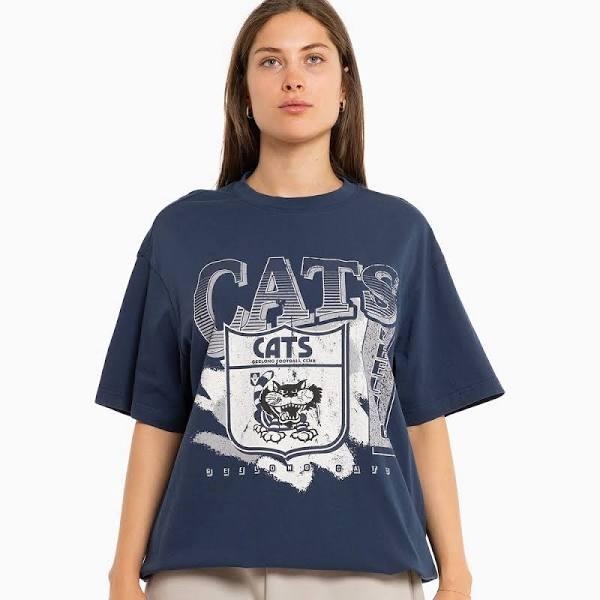 Geelong Cats Mitchell & Ness Brush Off Adults Tee Size:2XL