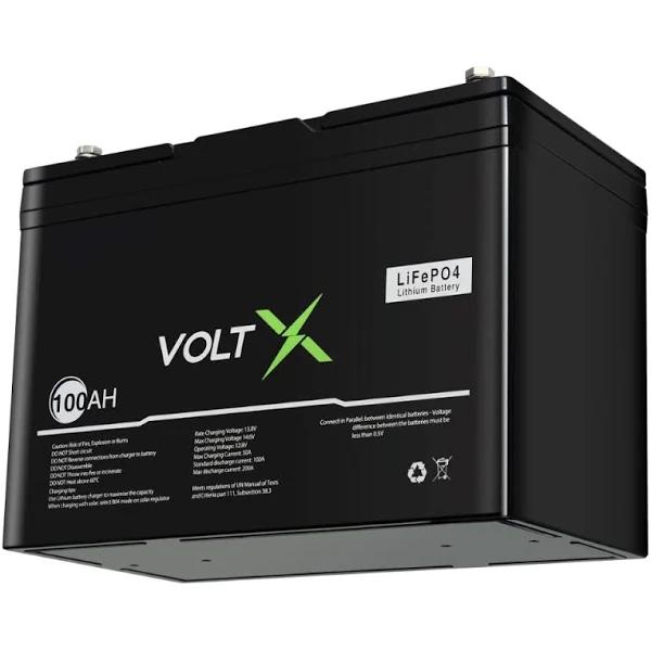 VoltX 12V 100Ah Lifepo4 Lithium Battery Deep Cycle Caravan Camping Backup Power Charge