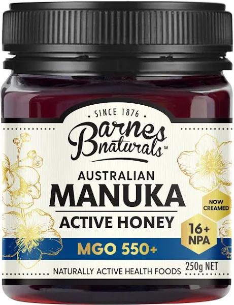 Barnes Naturals Australian Active Manuka Honey MGO 550+ 250g