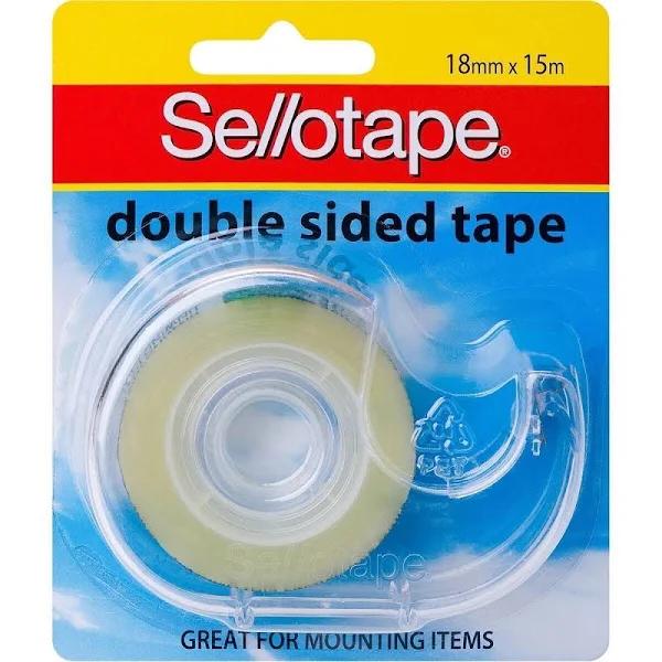 Sellotape 18mm x 15m Double Sided Tape Dispenser