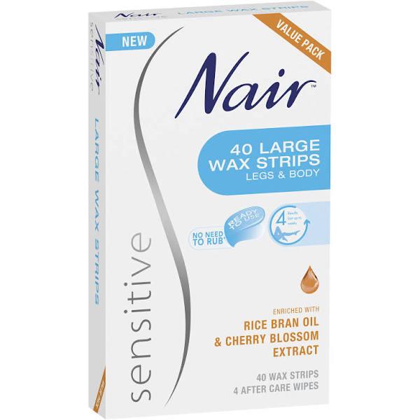 Nair Sensitive Large Wax Strips 40 Pack