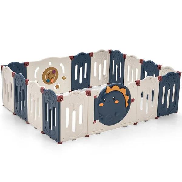 Playpals Kids Playpen Baby Large Safety Gate Toddler Fence Child Play 16 Panels