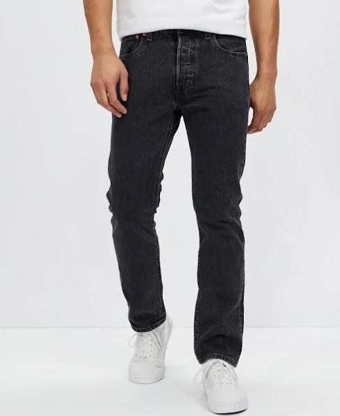 Levi's - Men's Black Straight - 501 Original Fit Jeans - Size W32/L30 at The Iconic