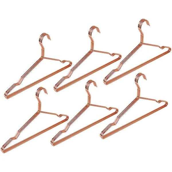 Adult 16.5" Rose Gold Shiny Metal Wire Coat Suit Top Clothes Hangers (30pc Per set)