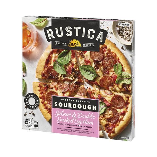 McCain Rustica Sourdough Salami & Leg Ham Pizza 430g