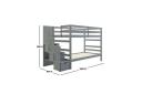 Luxo Furniture Galla Timber Bunk Bed with Storage Staircase