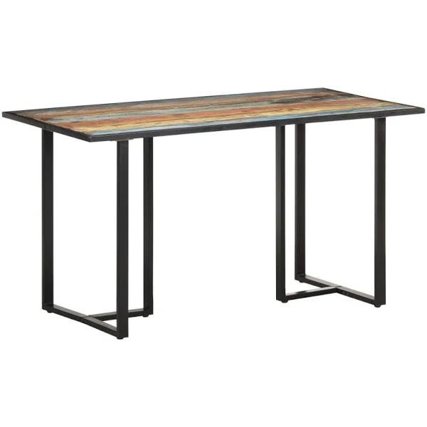 vidaXL Dining Table 140 cm Solid Reclaimed Wood