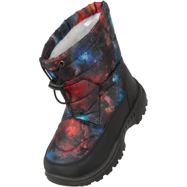 Mountain Warehouse Toddler Caribou Adaptive Tie Dye Snow Boots Jet Black 6 UK Child