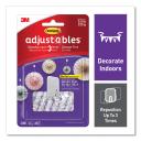 Command Adjustables Adhesive Small Repositionable Wall Hooks Clear - 14 Pack