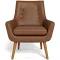 Retro (No Buttons) Leather Occasional Armchair Nut by Freedom