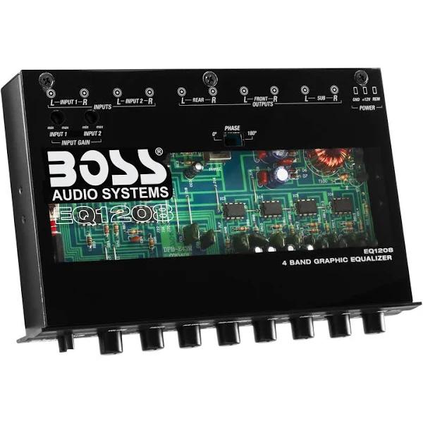 Boss Audio EQ1208 4 Band Pre-amp Equalizer with Subwoofer Output