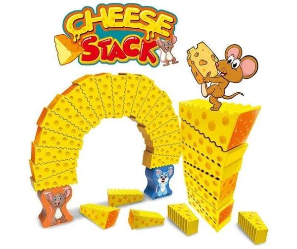 Cheese Stack Family Stacking Fun Game Toy Kids School Home Toys Set