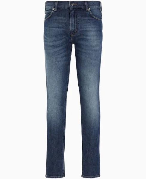 Emporio Armani - J16 Slim-Fit Jeans in Soft Comfort Denim, 96% Cotton 4% Elastane, Dark Blue, Size: 29