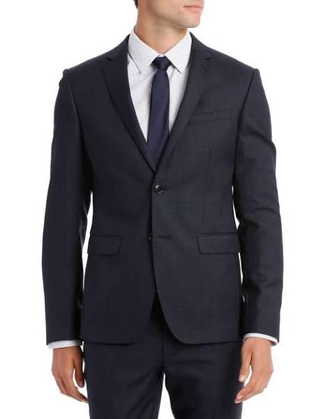 Blaq Tailored Birdseye Suit Jacket in Navy 107R